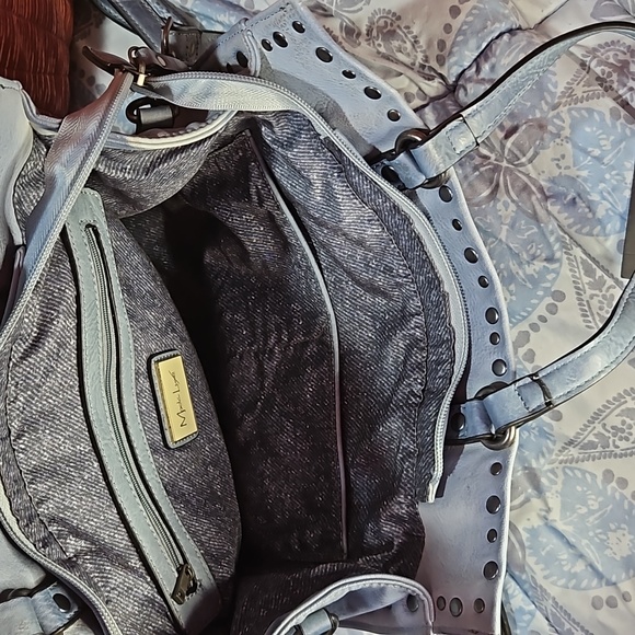 Moda Luxe NWT Artesian Collection large shoulder/crossbody/ tote.Blue-Valerie - Picture 6 of 10